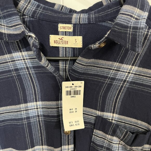 NWT Hollister Plaid Flannel Shirt - Picture 4 of 4